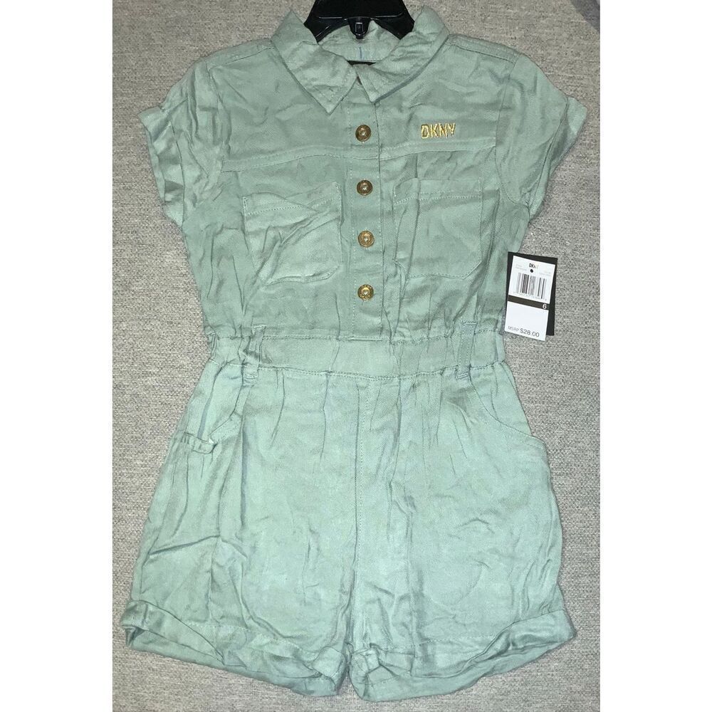 DKNY green romper size 6